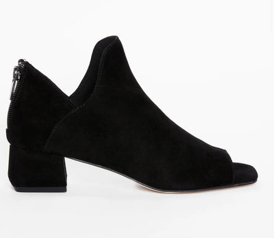 Vonn Open Toe Suede Bootie-Black