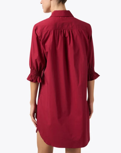 Miller Weathercloth Shirtdress-Red