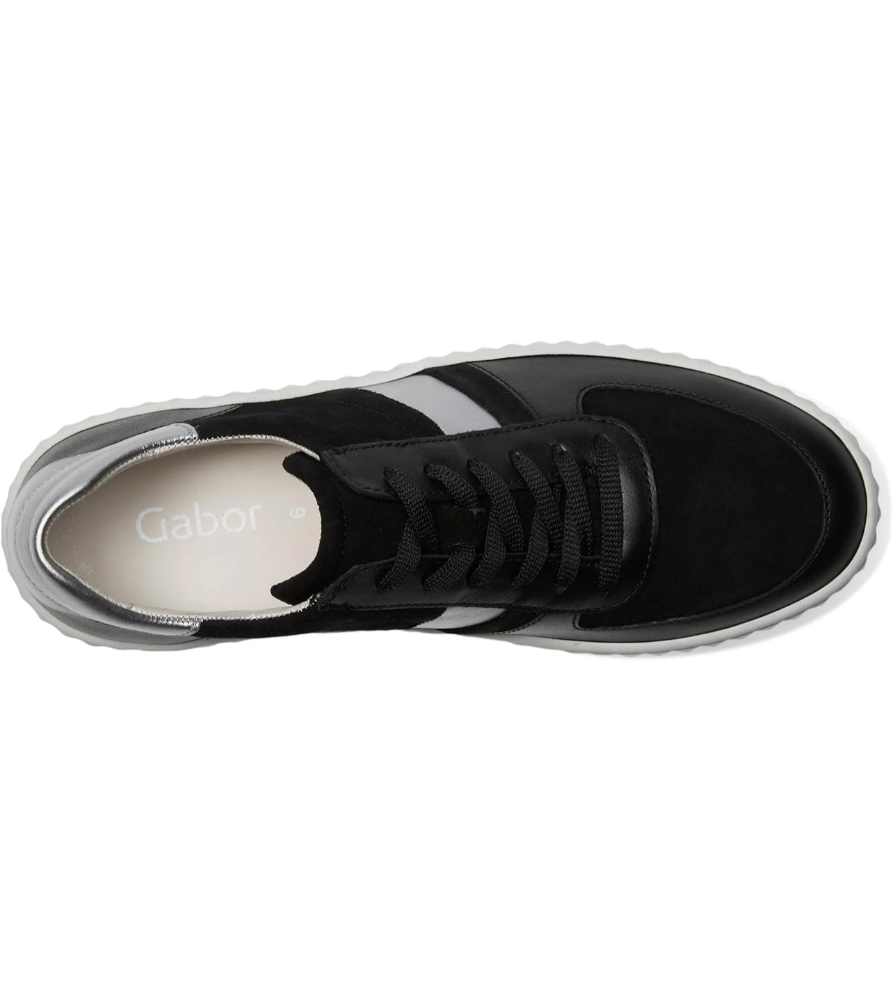 Gabor Black/Silver Sneaker 53.203.27