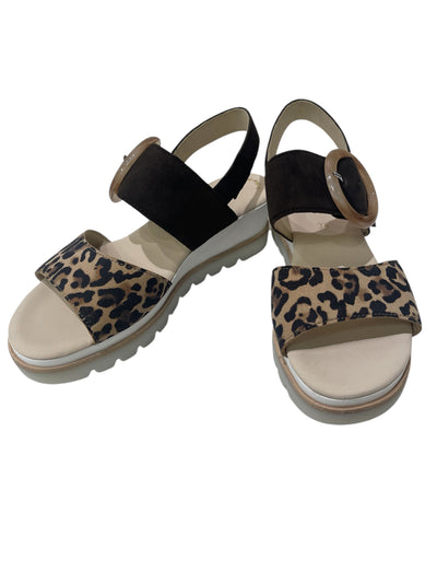 Gabor Leopard Sandal 64.645.38-Natural and Chocolate