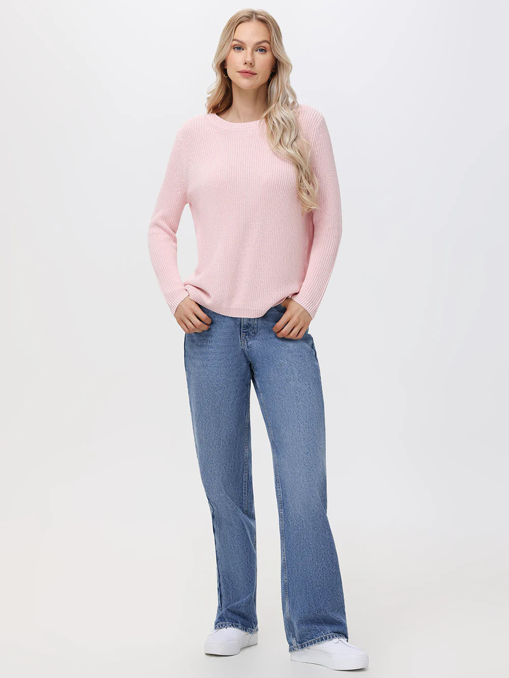 Emma Shaker Sweater Lotus