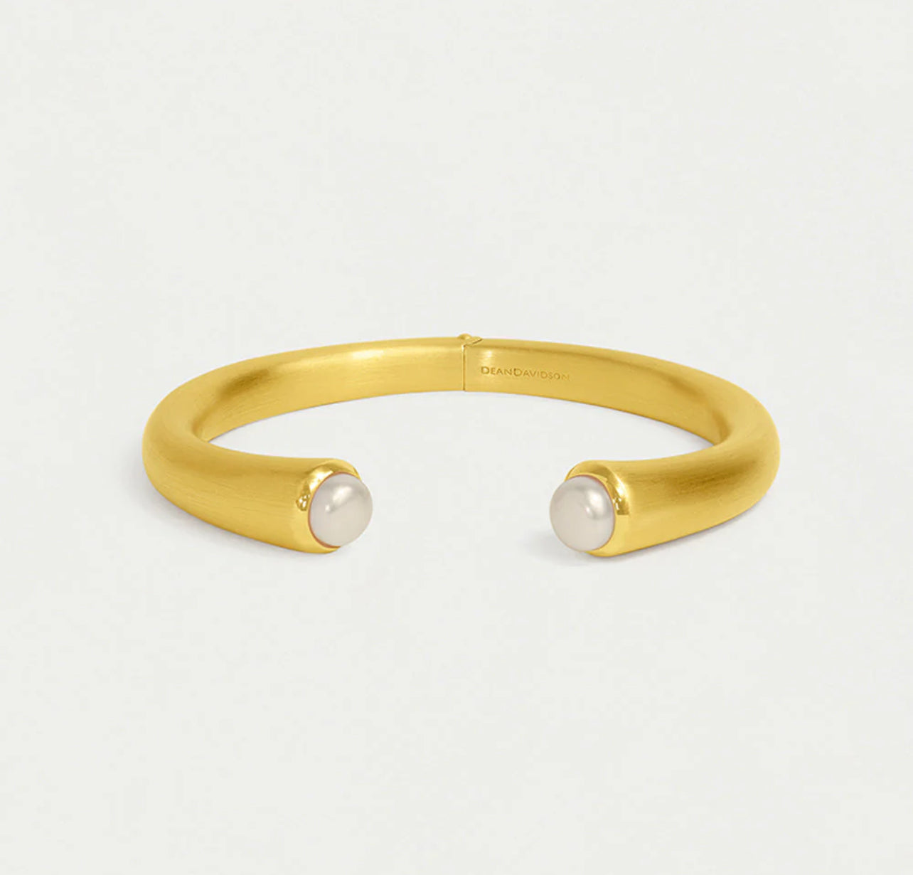 Signature Hinge Twin Cuff-Pearl/Gold