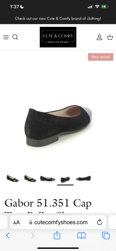 Suede and Patent Black Slip On/Ballet Flat 51.351.17