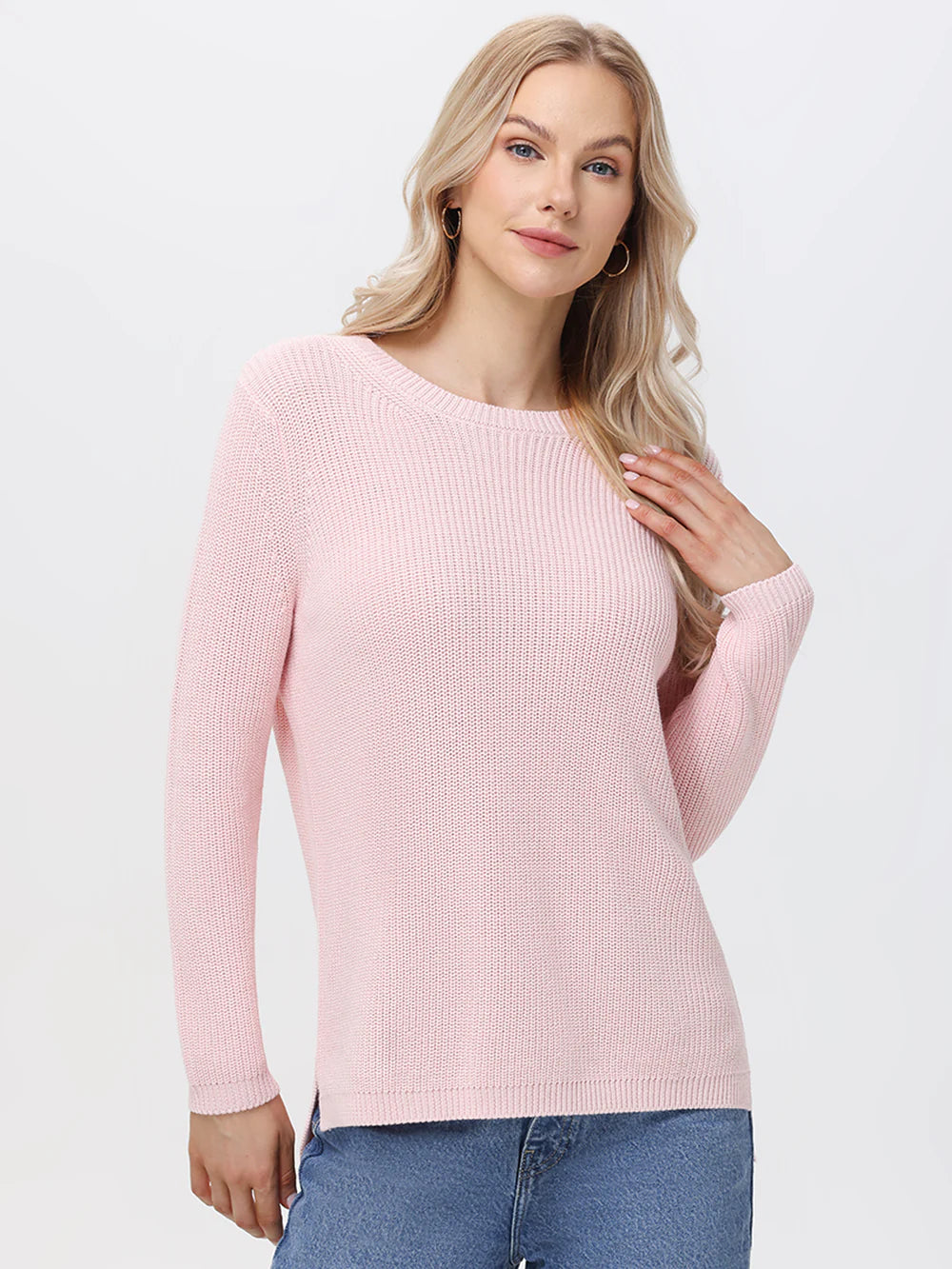 Emma Shaker Sweater Lotus