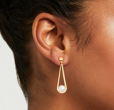 Mini Ipanema Earrings-Pearl/Gold