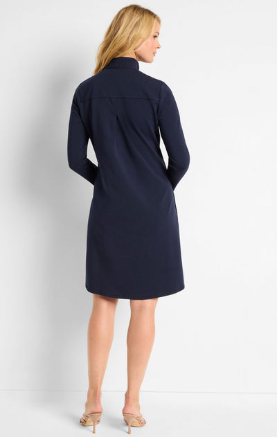 Ruffled Up Dress-Dark Indigo