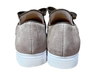 Tux Taupe Bow Loafers/Sneakers