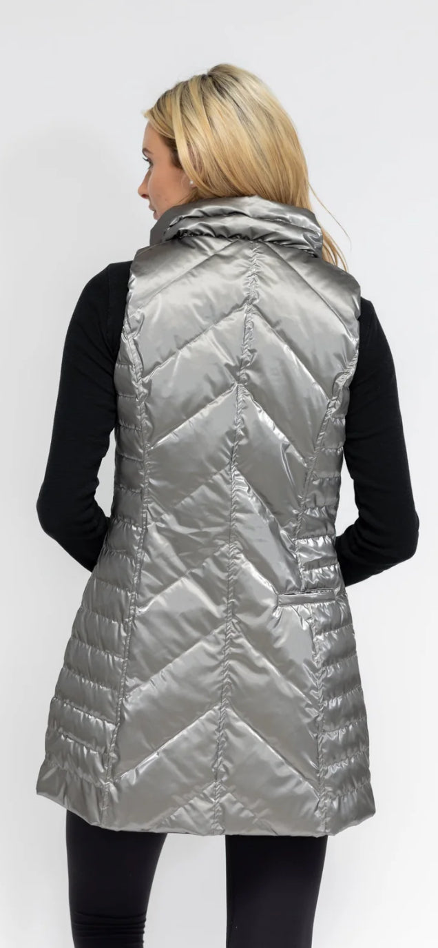 Long Vest Silver