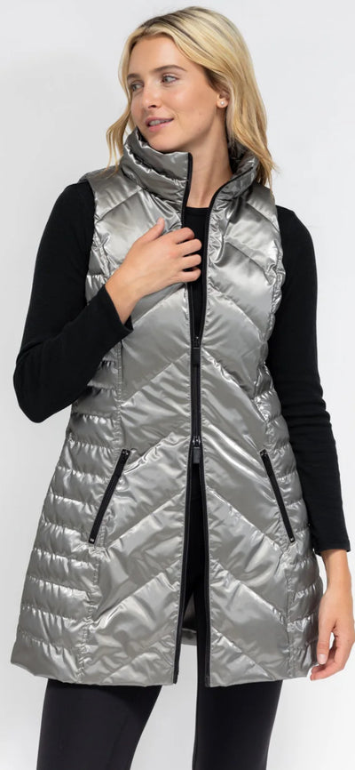 Long Vest Silver