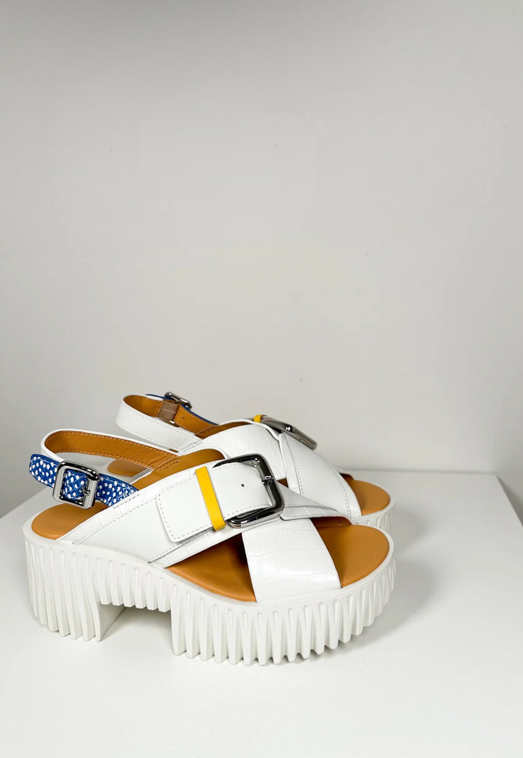 4CCCCEES Plia Juno Sandal-White Mix