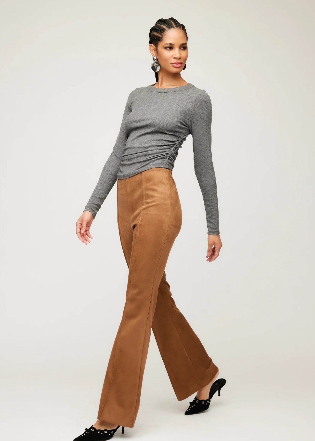 Ellie Sueded Bootcut Pants