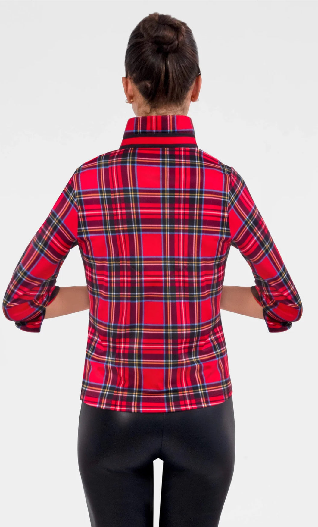 Twist & Shout Duke of York Plaid Top-Red