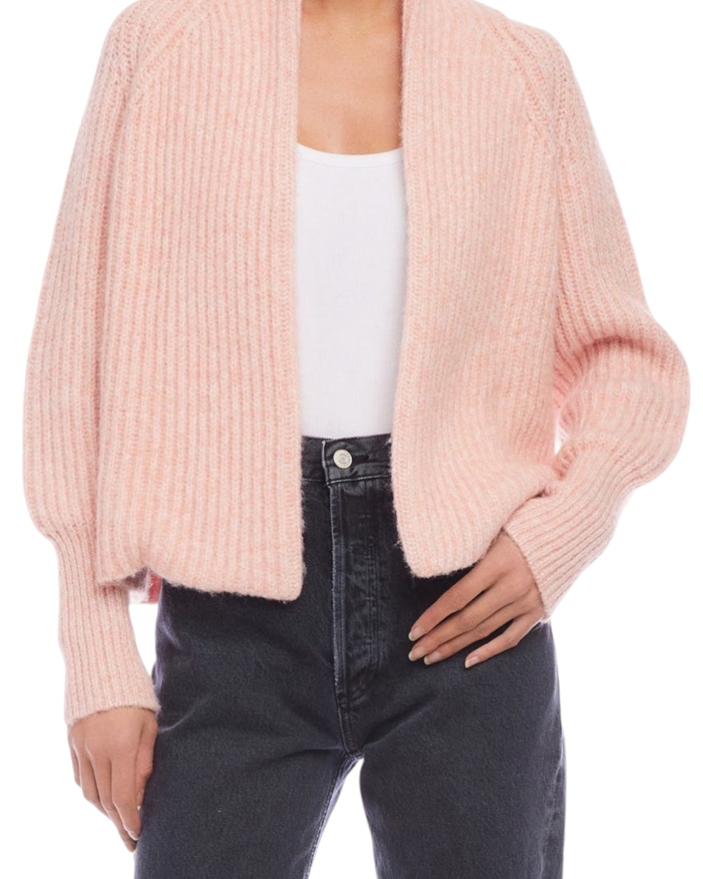 Cely Cropped Cardigan Pink