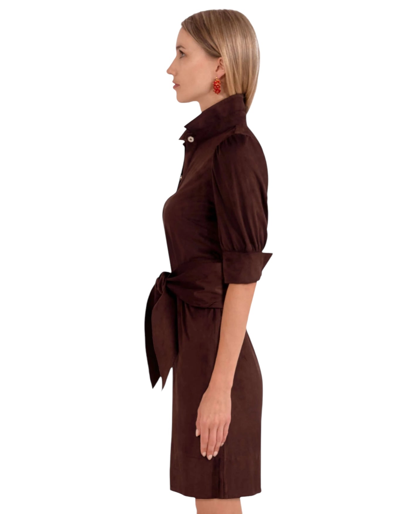 Swagger Dress Ultra Suede Espresso