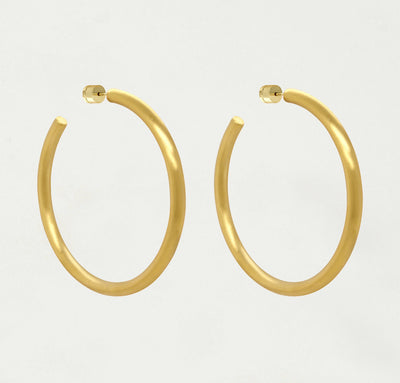 Large Dune Hoops-Gold