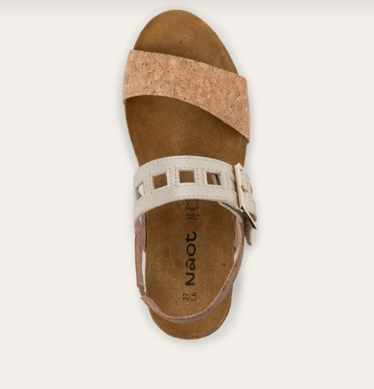 Dynasty Sandal Cork and Leather-Brown & Gold