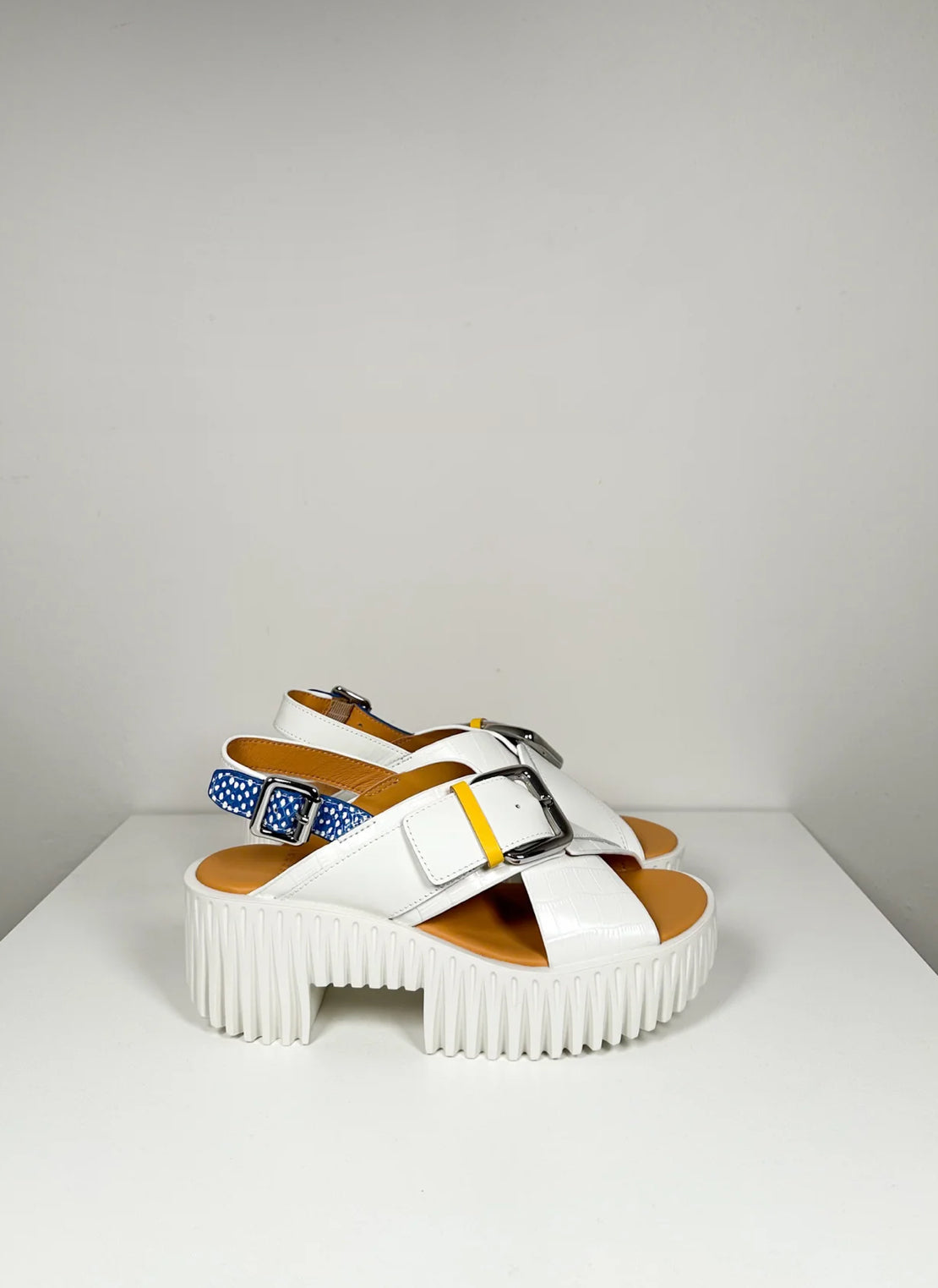 4CCCCEES Plia Juno Sandal-White Mix