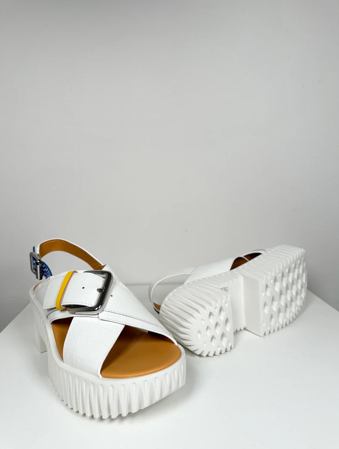 4CCCCEES Plia Juno Sandal-White Mix