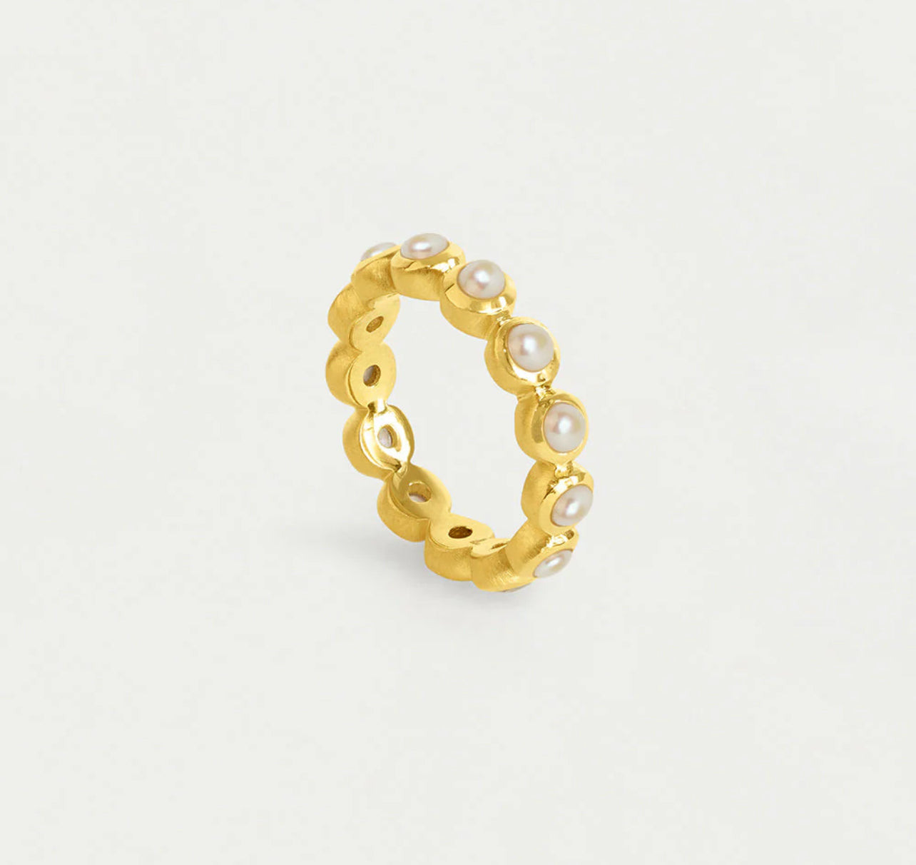 Signature Eternity Stacking Ring-Pearl/Gold