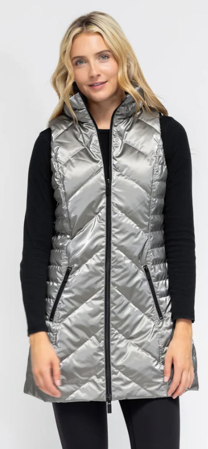 Long Vest Silver