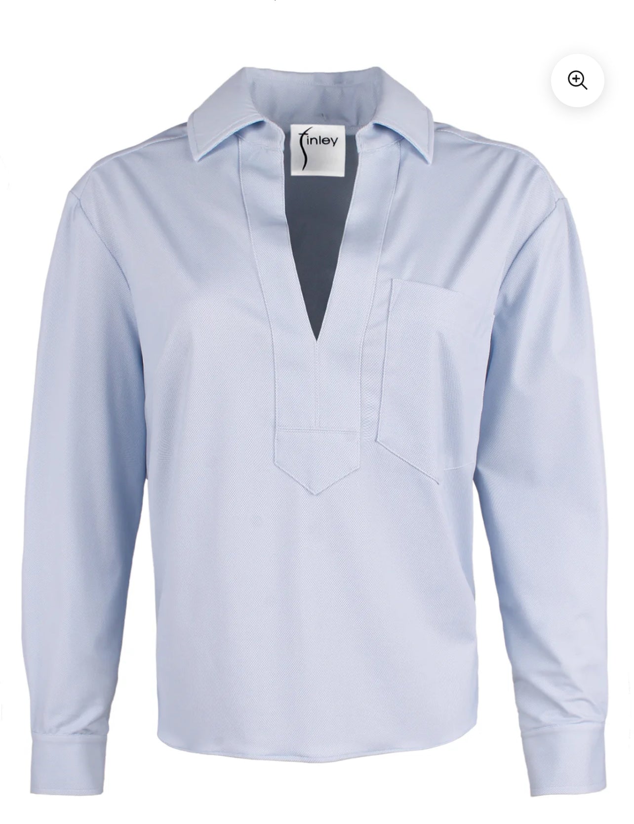 Joni Popover Arnold Palmer Print Shirt-White/Blue