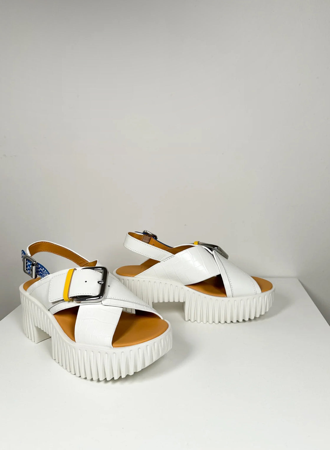 4CCCCEES Plia Juno Sandal-White Mix