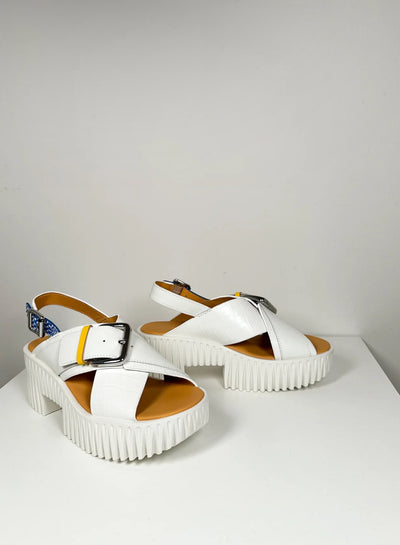 4CCCCEES Plia Juno Sandal-White Mix