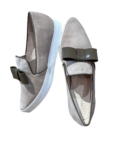 Tux Taupe Bow Loafers/Sneakers