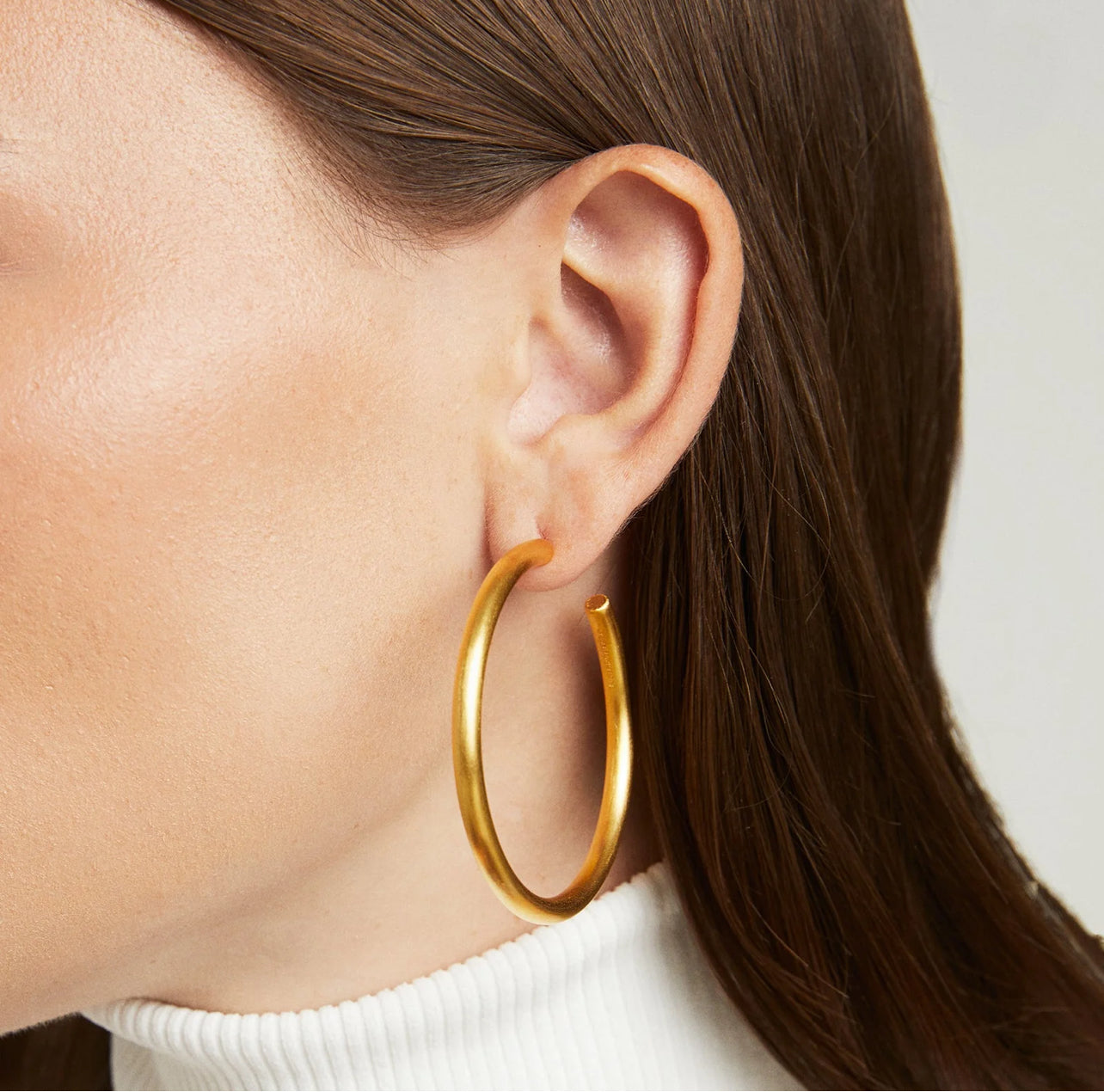 Large Dune Hoops-Gold