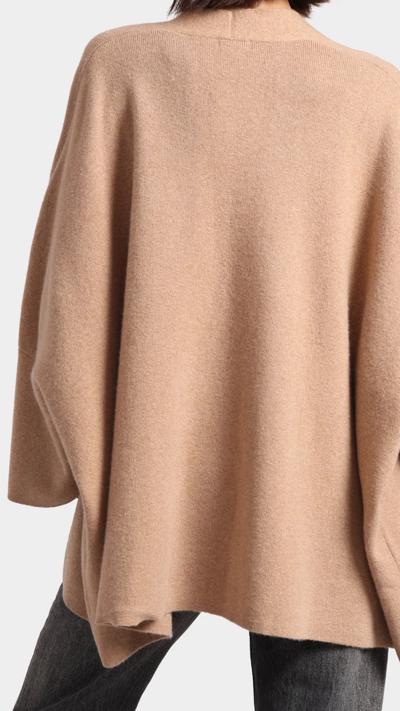 Cashmere Oversized Cardigan O/S-Camel