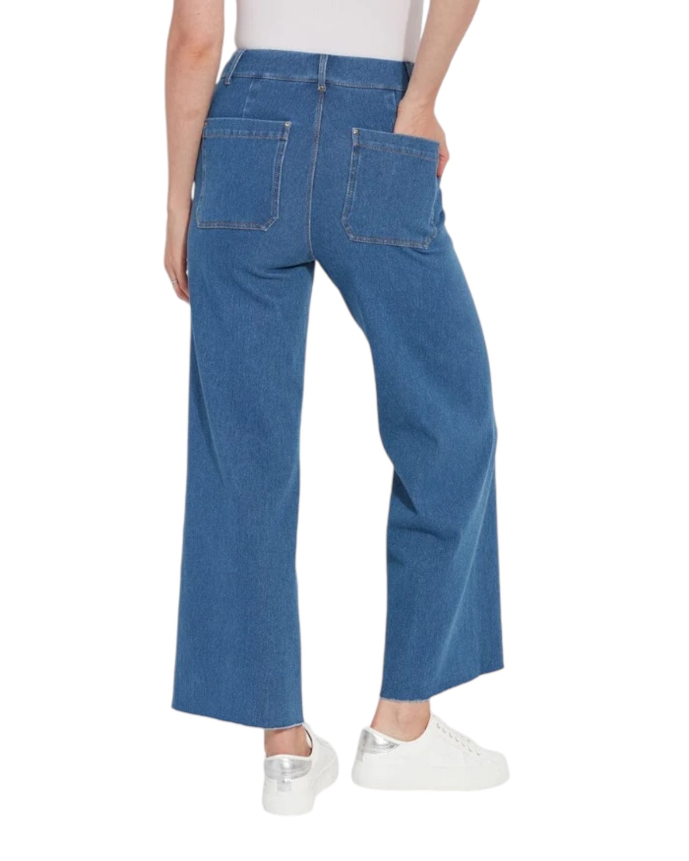 Erin Hi Waist Wide Leg Denim - Midwash