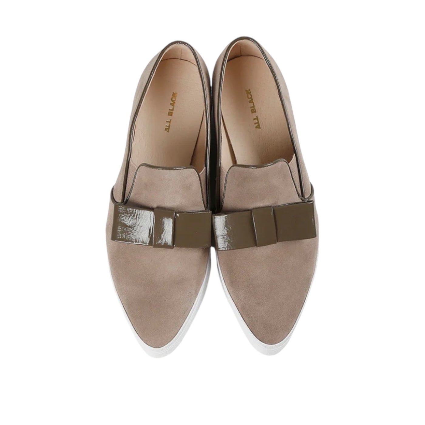 Tux Taupe Bow Loafers/Sneakers